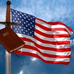 USA Flag, Sword and Bible